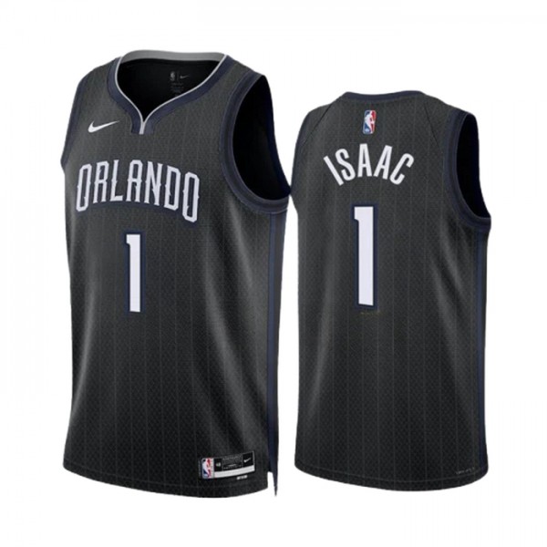 Orlando Magic Trikot Jonathan Isaac 1 Nike 2022-23 City Edition Schwarz Swingman - Herren